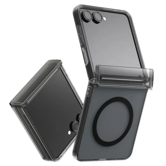 Araree Duple 360 Magsafe Case With Hinge Protection For Samsung Galaxy Z Flip 7 - Clear Black